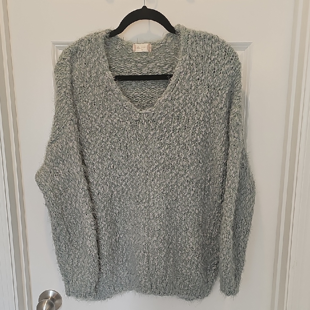 Altar'd State Green V-Neck Sweater